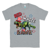 Heather Grey Red white rawr 4th of July Classic Tee - CowGirlArtShop