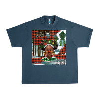 Midnight Navy Christmas African girl Urban Heavy Tee - BarkalooDesign