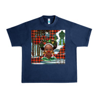 Navy Christmas African girl Urban Heavy Tee - BarkalooDesign