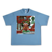 Pebble Blue Christmas African girl Urban Heavy Tee - BarkalooDesign