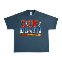 Midnight Navy 3 up 3 down baseball Urban Heavy Tee - texasbilliewilder