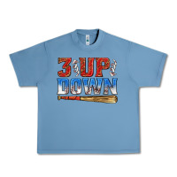 Pebble Blue 3 up 3 down baseball Urban Heavy Tee - texasbilliewilder