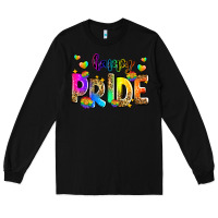 Black happy pride Long Sleeve Tee - Zillion Design Studio