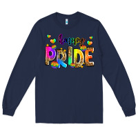 Navy happy pride Long Sleeve Tee - Zillion Design Studio