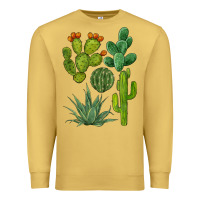 Antique Gold watercolor cactus bundle preview Premium Sweatshirt - BarkalooDesign
