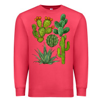 Cardinal watercolor cactus bundle preview Premium Sweatshirt - BarkalooDesign