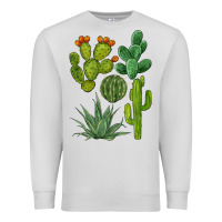 Dove Grey watercolor cactus bundle preview Premium Sweatshirt - BarkalooDesign