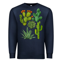 Navy watercolor cactus bundle preview Premium Sweatshirt - BarkalooDesign