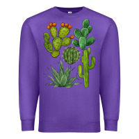 Purple watercolor cactus bundle preview Premium Sweatshirt - BarkalooDesign
