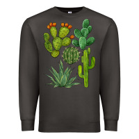Smoke watercolor cactus bundle preview Premium Sweatshirt - BarkalooDesign