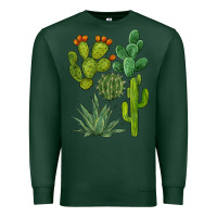 Sports Green watercolor cactus bundle preview Premium Sweatshirt - BarkalooDesign