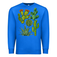 True Royal watercolor cactus bundle preview Premium Sweatshirt - BarkalooDesign