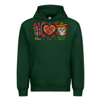 Forest Green Peace Love Dia De Los Muertos Urban Hoodie - BundleAndBundleShop