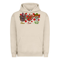 Pigment French Oak Peace Love Dia De Los Muertos Urban Hoodie - BundleAndBundleShop