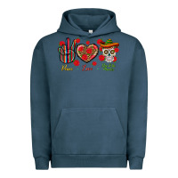 Pigment Midnight Navy Peace Love Dia De Los Muertos Urban Hoodie - BundleAndBundleShop
