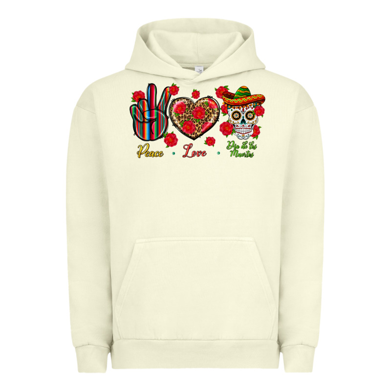 Peace Love Dia De Los Muertos Urban Hoodie by BundleAndBundleShop | Teevron