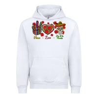 White Peace Love Dia De Los Muertos Urban Hoodie - BundleAndBundleShop
