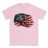 Bubblegum Pink Red white rawr 4th of July Classic Tee - CowGirlArtShop