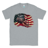 Heather Grey Red white rawr 4th of July Classic Tee - CowGirlArtShop