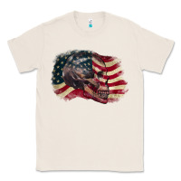Natural Red white rawr 4th of July Classic Tee - CowGirlArtShop