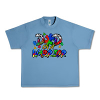 Pebble Blue dad of a warrior Urban Heavy Tee - Zillion Design Studio