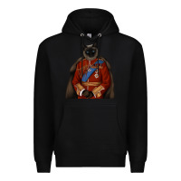 Black Pet Portraits, Custom Pet Portraits, Renaissance Pet Portraits, Custom Premium Hoodie - RanaPortraitStore