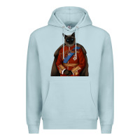 Blue Mist Pet Portraits, Custom Pet Portraits, Renaissance Pet Portraits, Custom Premium Hoodie - RanaPortraitStore