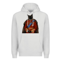 Dove Grey Pet Portraits, Custom Pet Portraits, Renaissance Pet Portraits, Custom Premium Hoodie - RanaPortraitStore