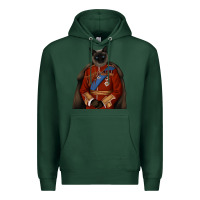 Sports Green Pet Portraits, Custom Pet Portraits, Renaissance Pet Portraits, Custom Premium Hoodie - RanaPortraitStore