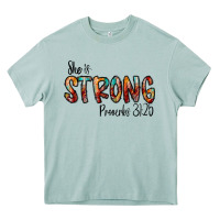 She Is Strong Provebs Heavy Core Tee | Teevron