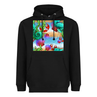 Black seahorse and beach Heavyweight Hoodie - BundleAndBundleShop