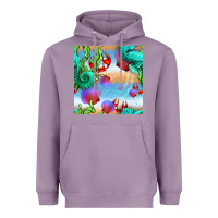 Lavender seahorse and beach Heavyweight Hoodie - BundleAndBundleShop