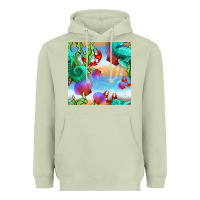 Matcha seahorse and beach Heavyweight Hoodie - BundleAndBundleShop