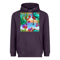 Plum seahorse and beach Heavyweight Hoodie - BundleAndBundleShop