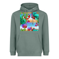 Sage seahorse and beach Heavyweight Hoodie - BundleAndBundleShop