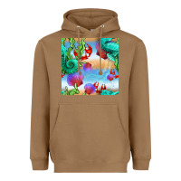 Toasted Coconut seahorse and beach Heavyweight Hoodie - BundleAndBundleShop