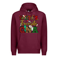 Burgundy santas favorite cna christmas Premium Hoodie - NancyCooperArtShop