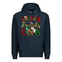 Navy santas favorite cna christmas Premium Hoodie - NancyCooperArtShop