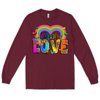 Burgundy Choose love Long Sleeve Tee - Zillion Design Studio