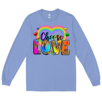 Colony Blue Choose love Long Sleeve Tee - Zillion Design Studio