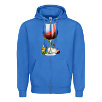 True Royal christmas wine glass Zipper Hoodie - FaDigitalArtStudio