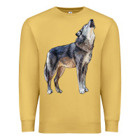 Antique Gold wolf Premium Sweatshirt - LillyAllenDesigns