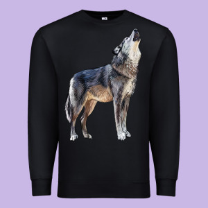 Wolf Premium Sweatshirt Designed By Lillyallendesigns