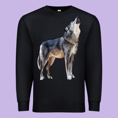 Wolf Premium Sweatshirt Designed By Lillyallendesigns