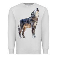 Dove Grey wolf Premium Sweatshirt - LillyAllenDesigns