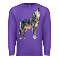 Purple wolf Premium Sweatshirt - LillyAllenDesigns