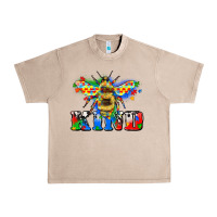 French Oak bee kind autism Urban Heavy Tee - Zillion Design Studio