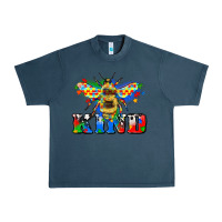 Midnight Navy bee kind autism Urban Heavy Tee - Zillion Design Studio