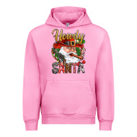 Fuchsia Pink Howdy Santa Urban Hoodie - BundleAndBundleShop