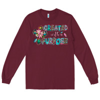 Burgundy created with a purpose Long Sleeve Tee - AdoDesignShop